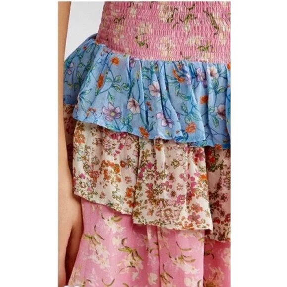 Ramy Brook Floral Smocked Mini Skirt, Size XS/S - Picture 4 of 16